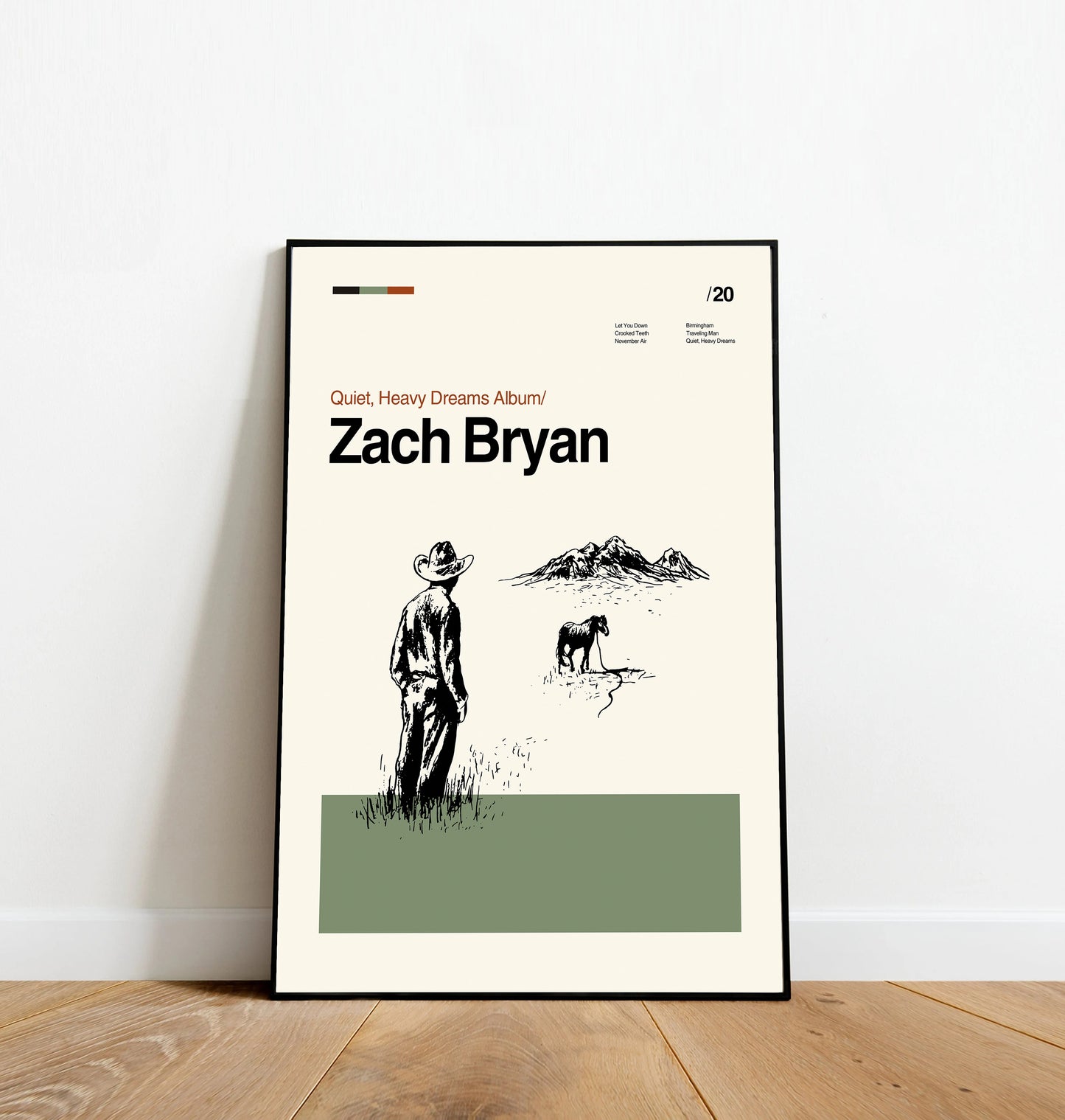 Zach Bryan American Heartbreak - Dinos Poster