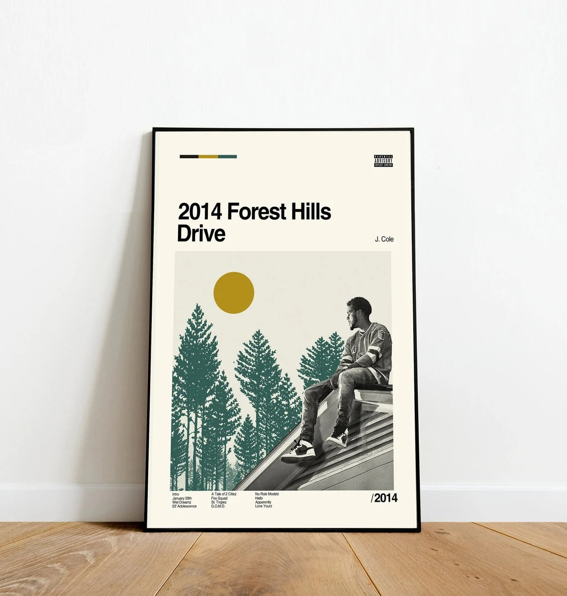 J Cole Poster - 2014 Forest Hills Drive - Dinos Poster